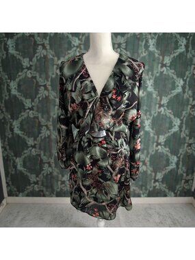 JOHANNA ORTIZ x H&M Botanical Fauna Long Sleeve Dress Size Small